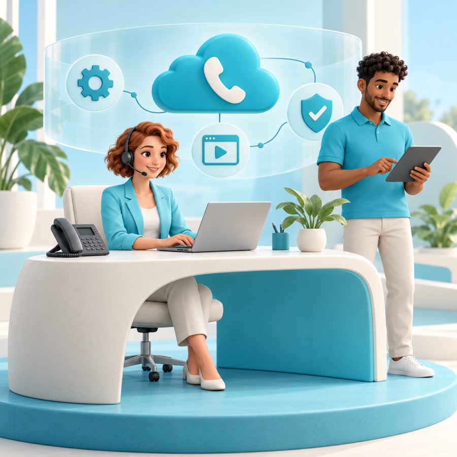 Team betreut die Cloud-Telefonanlage